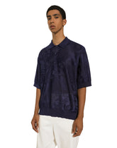 Oversize short-sleeved silk jacquard polo-shirt - | Dolce & Gabbana