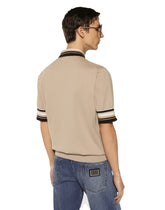 Silk polo-neck with DG embroidery - | Dolce & Gabbana