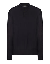 Polo shirt in cashmere and silk - | Dolce & Gabbana