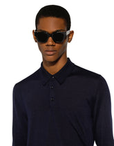 Polo shirt in cashmere and silk - | Dolce & Gabbana