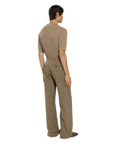 Cotton openwork V-neck polo shirt - | Dolce & Gabbana