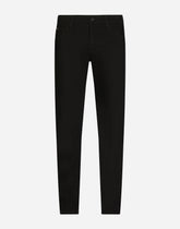 Black slim-fit stretch jeans - | Dolce & Gabbana