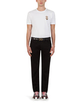 Black slim-fit stretch jeans - | Dolce & Gabbana