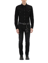 Washed black slim-fit stretch jeans - | Dolce & Gabbana