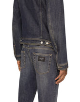 Blue wash slim-fit stretch jeans - | Dolce & Gabbana