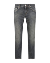 Blue wash slim-fit stretch jeans - | Dolce & Gabbana
