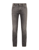 Gray wash slim-fit stretch jeans - | Dolce & Gabbana