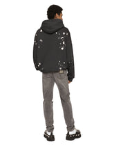 Gray slim-fit stretch jeans with rips - | Dolce & Gabbana