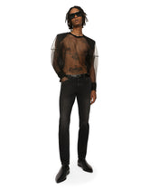 Gray wash slim-fit stretch jeans - | Dolce & Gabbana