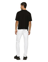 White slim-fit stretch jeans - | Dolce & Gabbana