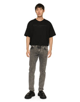 Light gray wash slim-fit stretch jeans - | Dolce & Gabbana