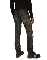 Slim-fit overdyed stretch denim jeans - | Dolce & Gabbana