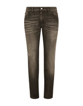 WASHED STRETCH DENIM SLIM JEANS - | Dolce & Gabbana