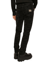 Slim-fit stretch black denim jeans - | Dolce & Gabbana