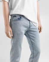 Slim-fit stretch cotton jeans with tag - | Dolce & Gabbana