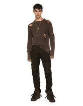 Slim-fit overdyed patchwork jeans - | Dolce & Gabbana