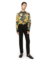 Black slim-fit stretch jeans with DG logo - | Dolce & Gabbana