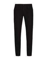 Black slim-fit stretch jeans with DG logo - | Dolce & Gabbana