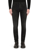Grey stretch skinny jeans - | Dolce & Gabbana