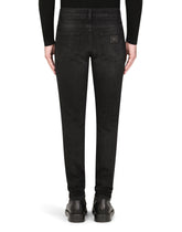 Grey stretch skinny jeans - | Dolce & Gabbana