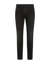 Grey stretch skinny jeans - | Dolce & Gabbana