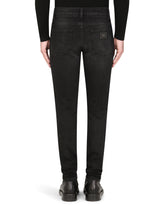 Grey stretch skinny jeans - | Dolce & Gabbana