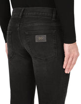 Grey stretch skinny jeans - | Dolce & Gabbana