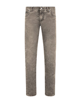 Gray wash skinny stretch jeans - | Dolce & Gabbana