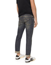 Light blue wash skinny stretch jeans - | Dolce & Gabbana