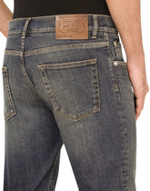 Light blue wash skinny stretch jeans - | Dolce & Gabbana