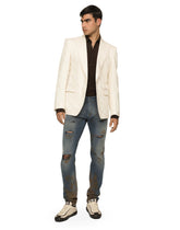 Overdyed stretch denim skinny jeans - | Dolce & Gabbana