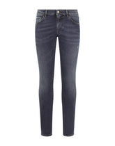 SKINNY STRETCH WASHED JEANS WITH SMALL ABRASIONS - | Dolce & Gabbana