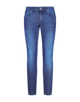 Skinny overdyed stretch jeans - | Dolce & Gabbana