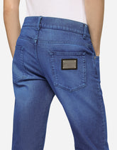 Skinny overdyed stretch jeans - | Dolce & Gabbana
