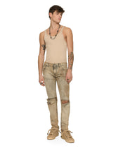 Overdyed skinny fit stretch jeans with rips - | Dolce & Gabbana