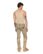 Overdyed skinny fit stretch jeans with rips - | Dolce & Gabbana
