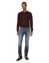 Washed skinny fit stretch denim jeans - | Dolce & Gabbana