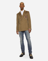 Washed skinny stretch jeans with whiskering - | Dolce & Gabbana