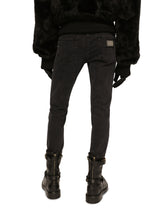 Washed skinny fit stretch denim jeans - | Dolce & Gabbana