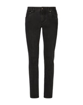 Washed skinny fit stretch denim jeans - | Dolce & Gabbana