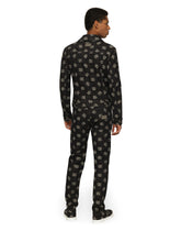 Skinny stretch jacquard jeans with DG Monogram design - | Dolce & Gabbana