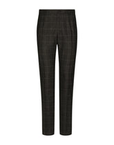 Checked cotton and wool pants - | Dolce & Gabbana