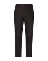 Stretch cotton pants with DG hardware - | Dolce & Gabbana