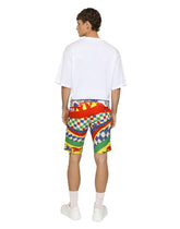 Carretto-print stretch cotton drill shorts - | Dolce & Gabbana