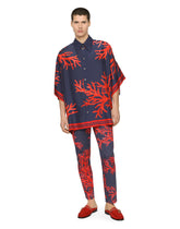 Brushstroke-print silk and cotton pants - | Dolce & Gabbana