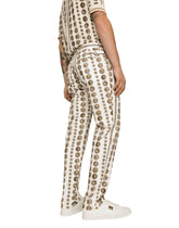 Coin print stretch drill pants - | Dolce & Gabbana