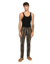 Coin print stretch drill pants - | Dolce & Gabbana