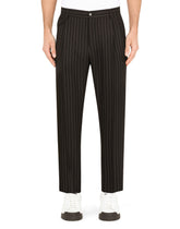 Pinstripe wool pants - | Dolce & Gabbana