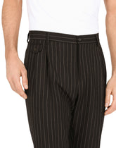 Pinstripe wool pants - | Dolce & Gabbana