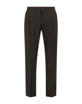 Stretch pinstripe pants - | Dolce & Gabbana
